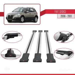Fiat Sedici 2006-2013 Arası ile uyumlu FLY Model Ara Atkı Tavan Barı GRİ 3 ADET BAR thumb 5