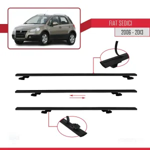 Fiat Sedici 2006-2013 Arası ile uyumlu Basic Model Ara Atkı Tavan Barı SİYAH 3 ADET thumb 5
