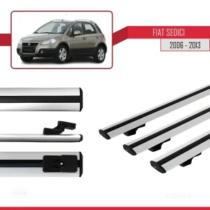 Fiat Sedici 2006-2013 Arası ile uyumlu Basic Model Ara Atkı Tavan Barı GRİ 3 ADET thumb 3