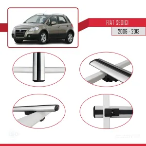 Fiat Sedici 2006-2013 Arası ile uyumlu Basic Model Ara Atkı Tavan Barı GRİ 3 ADET thumb 4