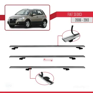 Fiat Sedici 2006-2013 Arası ile uyumlu Basic Model Ara Atkı Tavan Barı GRİ 3 ADET thumb 5
