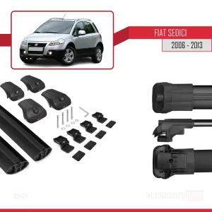 Fiat Sedici 2006-2013 Arası ile uyumlu ACE-1 Ara Atkı Tavan Barı SİYAH thumb 5