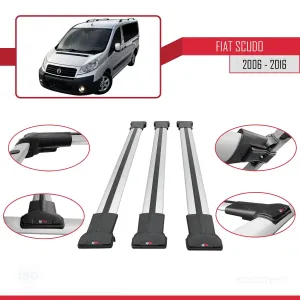 Fiat Scudo 2006-2016 Arası ile uyumlu FLY Model Ara Atkı Tavan Barı GRİ 3 ADET BAR - Görsel 5
