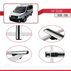 Fiat Scudo 2006-2016 Arası ile uyumlu Basic Model Ara Atkı Tavan Barı GRİ 3 ADET - Görsel 4