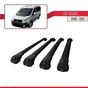 Fiat Scudo 2006-2016 Arası ile uyumlu ACE-1 Ara Atkı Tavan Barı SİYAH 4 ADET BAR thumb 4