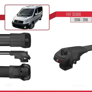 Fiat Scudo 2006-2016 Arası ile uyumlu ACE-1 Ara Atkı Tavan Barı SİYAH 4 ADET BAR thumb 5