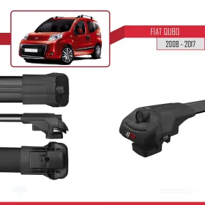 Fiat Qubo 2008-2017 Arası ile uyumlu ACE-1 Ara Atkı Tavan Barı SİYAH 4 ADET BAR thumb 5