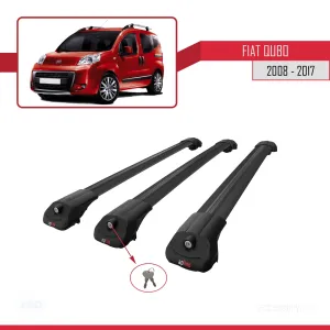 Fiat Qubo 2008-2017 Arası ile uyumlu ACE-1 Ara Atkı Tavan Barı SİYAH 3 ADET BAR thumb 4