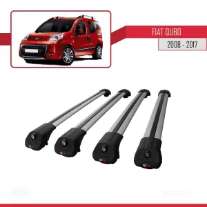 Fiat Qubo 2008-2017 Arası ile uyumlu ACE-1 Ara Atkı Tavan Barı GRİ 4 ADET BAR thumb 4