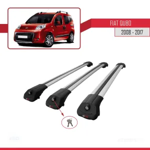Fiat Qubo 2008-2017 Arası ile uyumlu ACE-1 Ara Atkı Tavan Barı GRİ 3 ADET BAR thumb 4