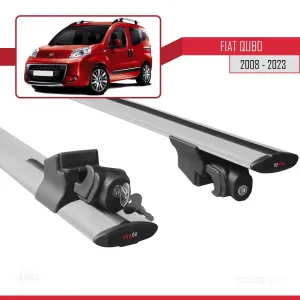 Fiat Qubo 2008 ve Sonrası ile uyumlu HOOK Model Anahtar Kilitli Ara Atkı Tavan Barı GRİ thumb 5