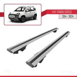 Fiat Panda CROSS 2014 ve Sonrası ile uyumlu HOOK Model Anahtar Kilitli Ara Atkı Tavan Barı GRİ - Görsel 4