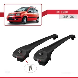 Fiat Panda 2003-2012 Arası ile uyumlu ACE-1 Ara Atkı Tavan Barı SİYAH thumb 4