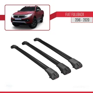 Fiat Fullback 2016-2020 Arası ile uyumlu ACE-1 Ara Atkı Tavan Barı SİYAH 3 ADET BAR thumb 3