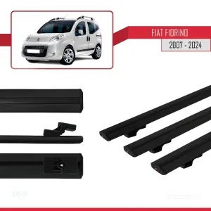 Fiat Fiorino 2007 ve Sonrası ile uyumlu Basic Model Ara Atkı Tavan Barı SİYAH 3 ADET thumb 5