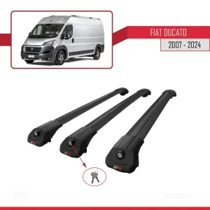 Fiat Ducato 2007 ve Sonrası ile uyumlu ACE-1 Ara Atkı Tavan Barı SİYAH 3 ADET BAR thumb 4