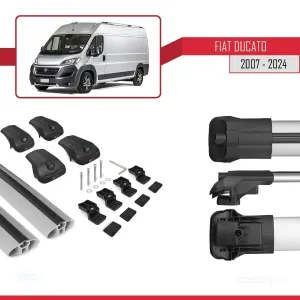 Fiat Ducato 2007 ve Sonrası ile uyumlu ACE-1 Ara Atkı Tavan Barı GRİ thumb 5