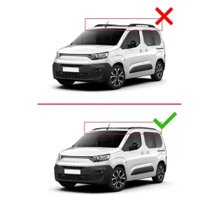 Fiat Doblo 2023 ve Sonrası ile uyumlu ACE-2 Ara Atkı Tavan Barı GRİ thumb 3