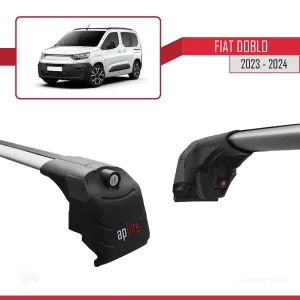 Fiat Doblo 2023 ve Sonrası ile uyumlu ACE-2 Ara Atkı Tavan Barı GRİ thumb 5
