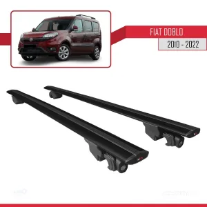 Fiat Doblo 2010-2022 Arası ile uyumlu HOOK Model Anahtar Kilitli Ara Atkı Tavan Barı SİYAH thumb 5