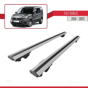 Fiat Doblo 2010-2022 Arası ile uyumlu HOOK Model Anahtar Kilitli Ara Atkı Tavan Barı GRİ thumb 4