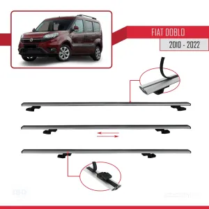 Fiat Doblo 2010-2022 Arası ile uyumlu Basic Model Ara Atkı Tavan Barı GRİ 3 ADET thumb 5
