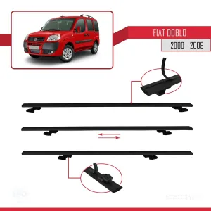 Fiat Doblo 2000-2009 Arası ile uyumlu Basic Model Ara Atkı Tavan Barı SİYAH 3 ADET thumb 5