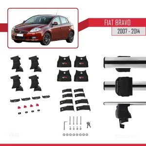 Fiat Bravo 2007-2014 Arası ile uyumlu ACE-4 Ara Atkı Tavan Barı GRİ thumb 4