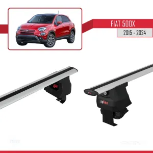 Fiat 500 X 2015 ve Sonrası ile uyumlu ACE-4 Ara Atkı Tavan Barı GRİ thumb 4