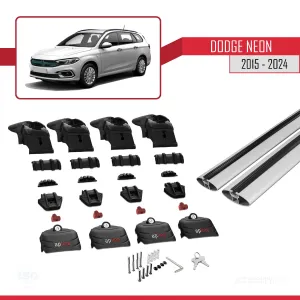 Dodge Neon 2015 ve Sonrası ile uyumlu ACE-2 Ara Atkı Tavan Barı GRİ thumb 5