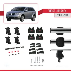 Dodge Journey 2008-2011 Arası ile uyumlu ACE-4 Ara Atkı Tavan Barı GRİ thumb 4