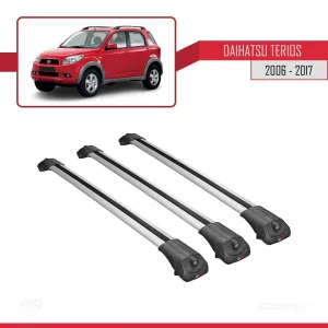 Daihatsu Terios 2006-2017 Arası ile uyumlu ACE-1 Ara Atkı Tavan Barı GRİ 3 ADET BAR thumb 3