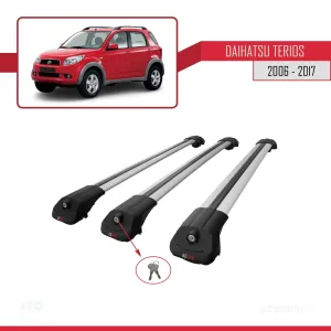 Daihatsu Terios 2006-2017 Arası ile uyumlu ACE-1 Ara Atkı Tavan Barı GRİ 3 ADET BAR thumb 4