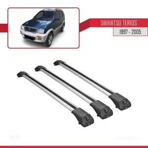 Daihatsu Terios 1997-2005 Arası ile uyumlu ACE-1 Ara Atkı Tavan Barı GRİ 3 ADET BAR thumb 3