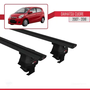 Daihatsu Cuore 2007-2018 Arası ile uyumlu ACE-4 Ara Atkı Tavan Barı SİYAH thumb 4