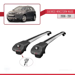 Daewoo Winstorm MaXX 2006-2011 Arası ile uyumlu ACE-1 Ara Atkı Tavan Barı GRİ thumb 4