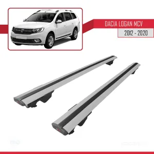 Dacia Logan MCV 2012-2020 Arası ile uyumlu HOOK Model Anahtar Kilitli Ara Atkı Tavan Barı GRİ - Görsel 4