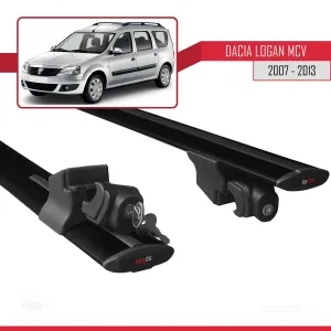 Dacia Logan MCV 2007-2013 Arası ile uyumlu HOOK Model Anahtar Kilitli Ara Atkı Tavan Barı SİYAH - Görsel 5