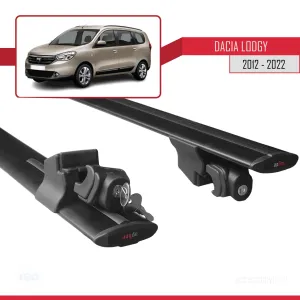 Dacia Lodgy 2012-2022 Arası ile uyumlu HOOK Model Anahtar Kilitli Ara Atkı Tavan Barı SİYAH - Görsel 5