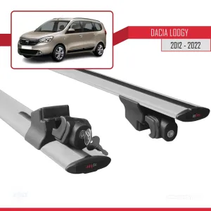 Dacia Lodgy 2012-2022 Arası ile uyumlu HOOK Model Anahtar Kilitli Ara Atkı Tavan Barı GRİ thumb 5