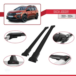 Dacia Jogger 2021 ve Sonrası ile Uyumlu FLY Model Ara Atkı Tavan Barı SİYAH - Görsel 5