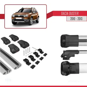 Dacia Duster 2010-2013 Arası ile uyumlu ACE-1 Ara Atkı Tavan Barı GRİ thumb 5