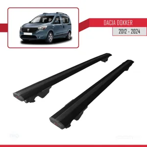 Dacia Dokker 2012 ve Sonrası ile uyumlu HOOK Model Anahtar Kilitli Ara Atkı Tavan Barı SİYAH - Görsel 4
