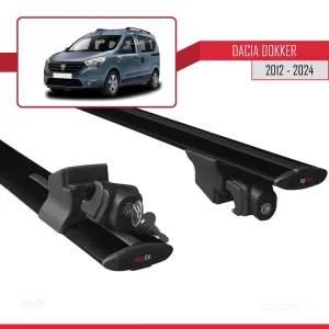 Dacia Dokker 2012 ve Sonrası ile uyumlu HOOK Model Anahtar Kilitli Ara Atkı Tavan Barı SİYAH - Görsel 5