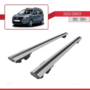 Dacia Dokker 2012 ve Sonrası ile uyumlu HOOK Model Anahtar Kilitli Ara Atkı Tavan Barı GRİ - Görsel 4