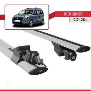 Dacia Dokker 2012 ve Sonrası ile uyumlu HOOK Model Anahtar Kilitli Ara Atkı Tavan Barı GRİ - Görsel 5