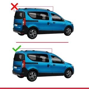 Dacia Dokker 2012 ve Sonrası ile uyumlu FLY Model Ara Atkı Tavan Barı SİYAH 3 ADET BAR thumb 3