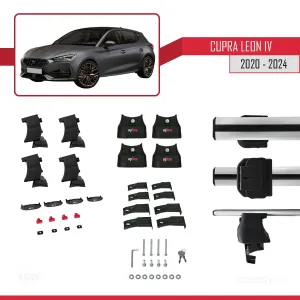 Cupra Leon IV (MK4) 2020 ve Sonrası ile uyumlu ACE-4 Ara Atkı Tavan Barı GRİ - Görsel 5