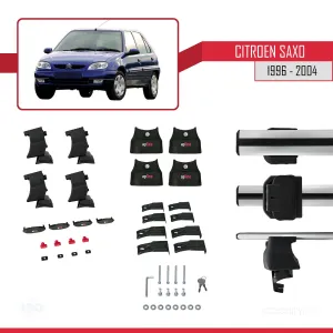 Citroen Saxo 1996-2004 Arası ile uyumlu ACE-4 Ara Atkı Tavan Barı GRİ - Görsel 4