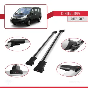 Citroen Jumpy 2007-2017 Arası ile uyumlu FLY Model Ara Atkı Tavan Barı GRİ thumb 5